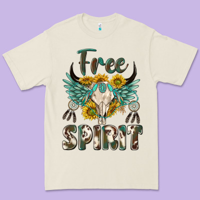 Western Boho Free Spirit Premium Tee Designed By Texasbilliewilder