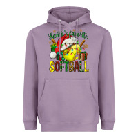 Lavender santa's favorite softball bbs Heavyweight Hoodie - BundleAndBundleShop