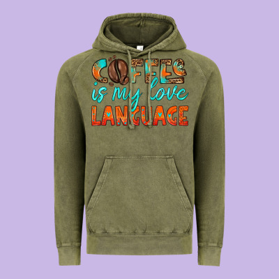 Coffee Is My Love Language Vintage Hoodie Designed By Hra Design Shop