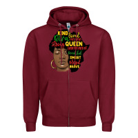 Burgundy black woman africa silhouette Zipper Hoodie - MaliasSmallBusiness