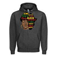 Charcoal Heather black woman africa silhouette Zipper Hoodie - MaliasSmallBusiness