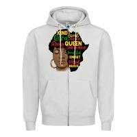 Dove Grey black woman africa silhouette Zipper Hoodie - MaliasSmallBusiness