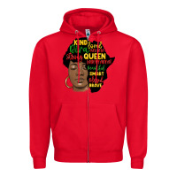 Red black woman africa silhouette Zipper Hoodie - MaliasSmallBusiness