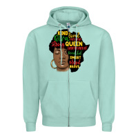 Seafoam black woman africa silhouette Zipper Hoodie - MaliasSmallBusiness