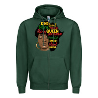 Sports Green black woman africa silhouette Zipper Hoodie - MaliasSmallBusiness