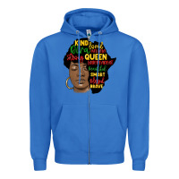 True Royal black woman africa silhouette Zipper Hoodie - MaliasSmallBusiness