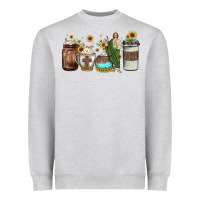 Heather Grey san judas coffee Heavyweight Sweatshirt - JahusDesignShop