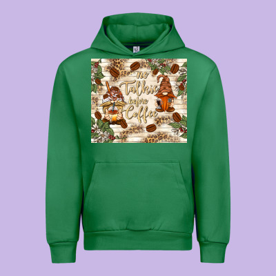 No Talkie Before Coffee With Gnomies Urban Hoodie Designed By Tumblerdesignbyshophia