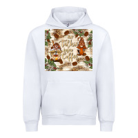 White no talkie before coffee with gnomies Urban Hoodie - TumblerDesignByShophia