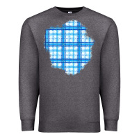 Charcoal Heather Winter Tartan Patch Premium Sweatshirt - BundleAndBundleShop