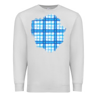 Dove Grey Winter Tartan Patch Premium Sweatshirt - BundleAndBundleShop