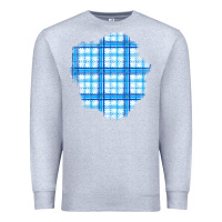 Heather Grey Winter Tartan Patch Premium Sweatshirt - BundleAndBundleShop