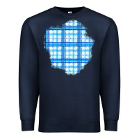Navy Winter Tartan Patch Premium Sweatshirt - BundleAndBundleShop