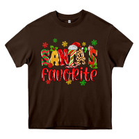 Chocolate Brown santa's favorite Heavy Core Tee - MaliasSmallBusiness