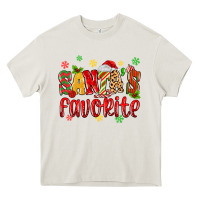 Cream santa's favorite Heavy Core Tee - MaliasSmallBusiness