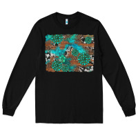 Black gemstone wood and cowhide background Long Sleeve Tee - Artiststas