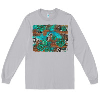 Moon Dust gemstone wood and cowhide background Long Sleeve Tee - Artiststas
