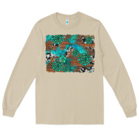 Gemstone Wood And Cowhide Background Long Sleeve Tee | Teevron