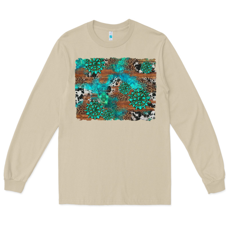 Gemstone Wood And Cowhide Background Long Sleeve Tee by Artiststas | Teevron