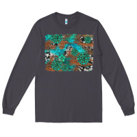Smoke gemstone wood and cowhide background Long Sleeve Tee - Artiststas