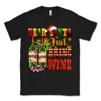 Black dear santa just bring wine Classic Tee - AdoDesignShop