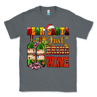 Charcoal Heather dear santa just bring wine Classic Tee - AdoDesignShop