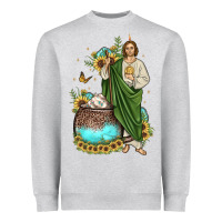 San Judas Coffee Cup Sunflower Heavyweight Sweatshirt | Teevron