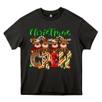 Asphalt christmas crew  deer Heavy Core Tee - MaliasSmallBusiness