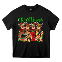 Black christmas crew  deer Heavy Core Tee - MaliasSmallBusiness