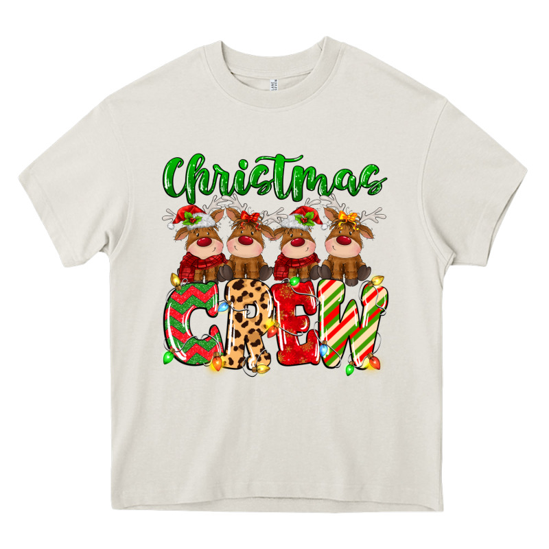 Christmas Crew  Deer Heavy Core Tee by MaliasSmallBusiness | Teevron