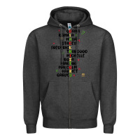 Charcoal Heather black history Zipper Hoodie - MaliasSmallBusiness
