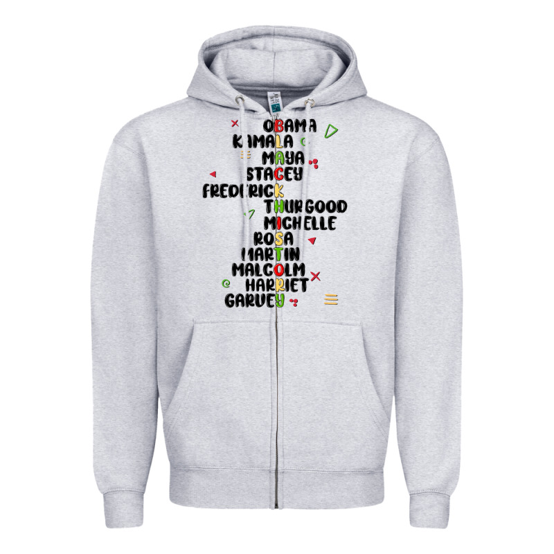 Black History Zipper Hoodie by MaliasSmallBusiness | Teevron