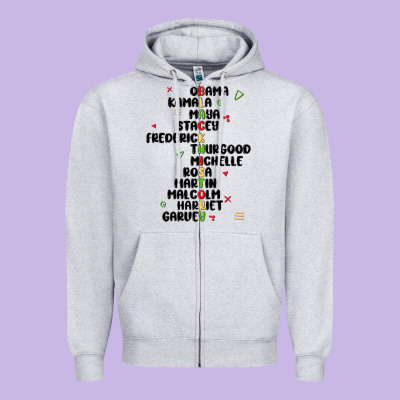 Black History Zipper Hoodie Designed By Maliassmallbusiness