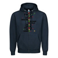 Navy black history Zipper Hoodie - MaliasSmallBusiness