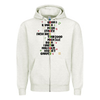Oatmeal Heather black history Zipper Hoodie - MaliasSmallBusiness
