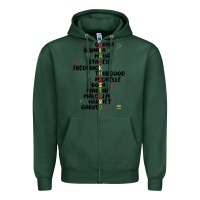 Sports Green black history Zipper Hoodie - MaliasSmallBusiness