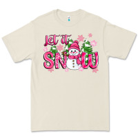 Bone pink christmas let it snow Premium Tee - Zillion Design Studio