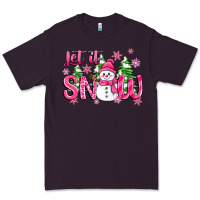 Plum pink christmas let it snow Premium Tee - Zillion Design Studio