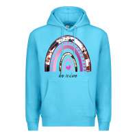 Ocean Blue Valentines Day Rainbow, Valentines Day Rainbow Cowhide, Premium Hoodie - Bettercallsaul