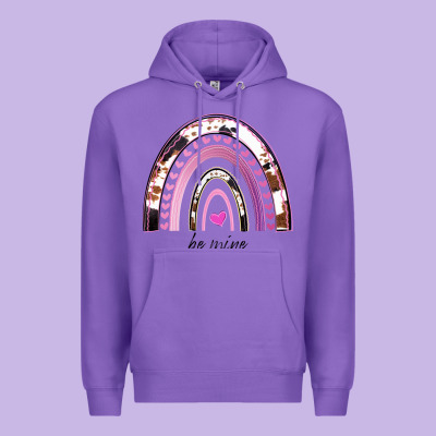 Valentines Day Rainbow, Valentines Day Rainbow Cowhide, Premium Hoodie Designed By Bettercallsaul