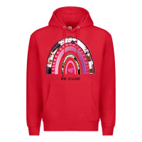 Red Valentines Day Rainbow, Valentines Day Rainbow Cowhide, Premium Hoodie - Bettercallsaul