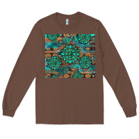 Chestnut gemstone turquoises aztec leopard cowhide Long Sleeve Tee - Artiststas