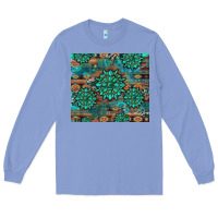 Gemstone Turquoises Aztec Leopard Cowhide Long Sleeve Tee | Teevron