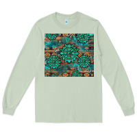 Matcha gemstone turquoises aztec leopard cowhide Long Sleeve Tee - Artiststas