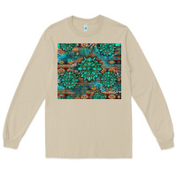 Mushroom gemstone turquoises aztec leopard cowhide Long Sleeve Tee - Artiststas