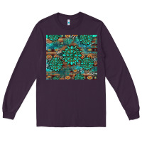 Plum gemstone turquoises aztec leopard cowhide Long Sleeve Tee - Artiststas