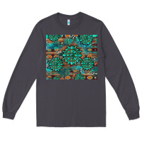 Smoke gemstone turquoises aztec leopard cowhide Long Sleeve Tee - Artiststas