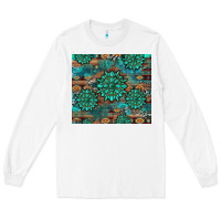 White gemstone turquoises aztec leopard cowhide Long Sleeve Tee - Artiststas