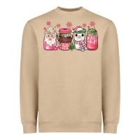 Mushroom pink Christmas coffee Heavyweight Sweatshirt - JahusDesignShop