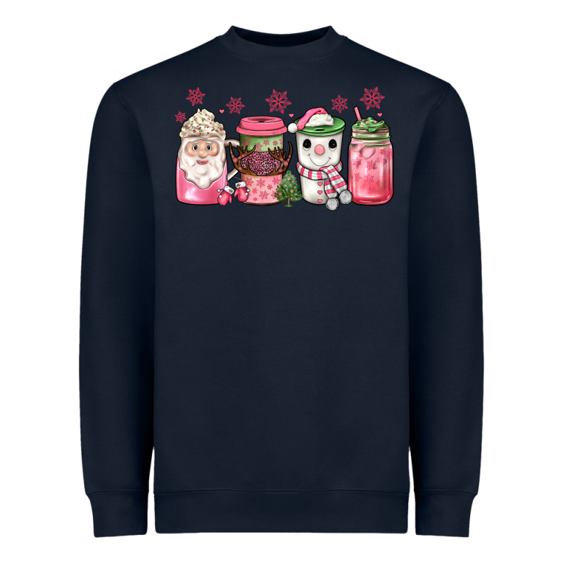 Pink Christmas Coffee Heavyweight Sweatshirt by JahusDesignShop | Teevron